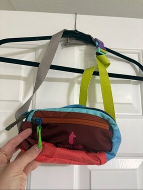 Cotopaxi Multicolor Mini Fanny Pack - Red/Turquoise/Brown
